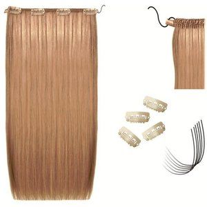 Human Hair Halo Extension color 8.1 light honey blonde